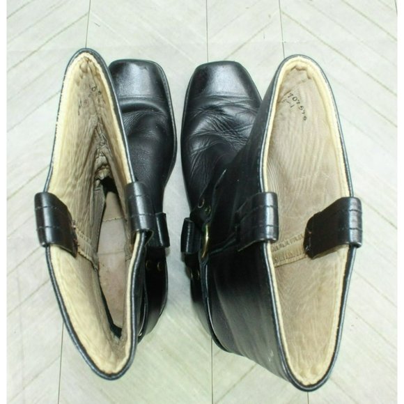 *Unbranded Black Leather Pull On Mid Calf Cowboy Western Boot Size 8.5 M - Picture 7 of 9